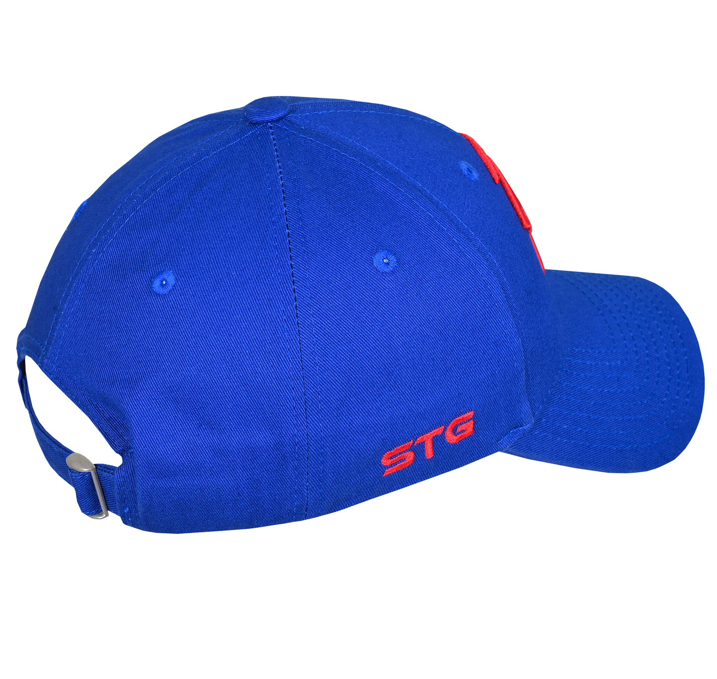 STG Cap New Yorker Style Kobalt Blue with red embroidery