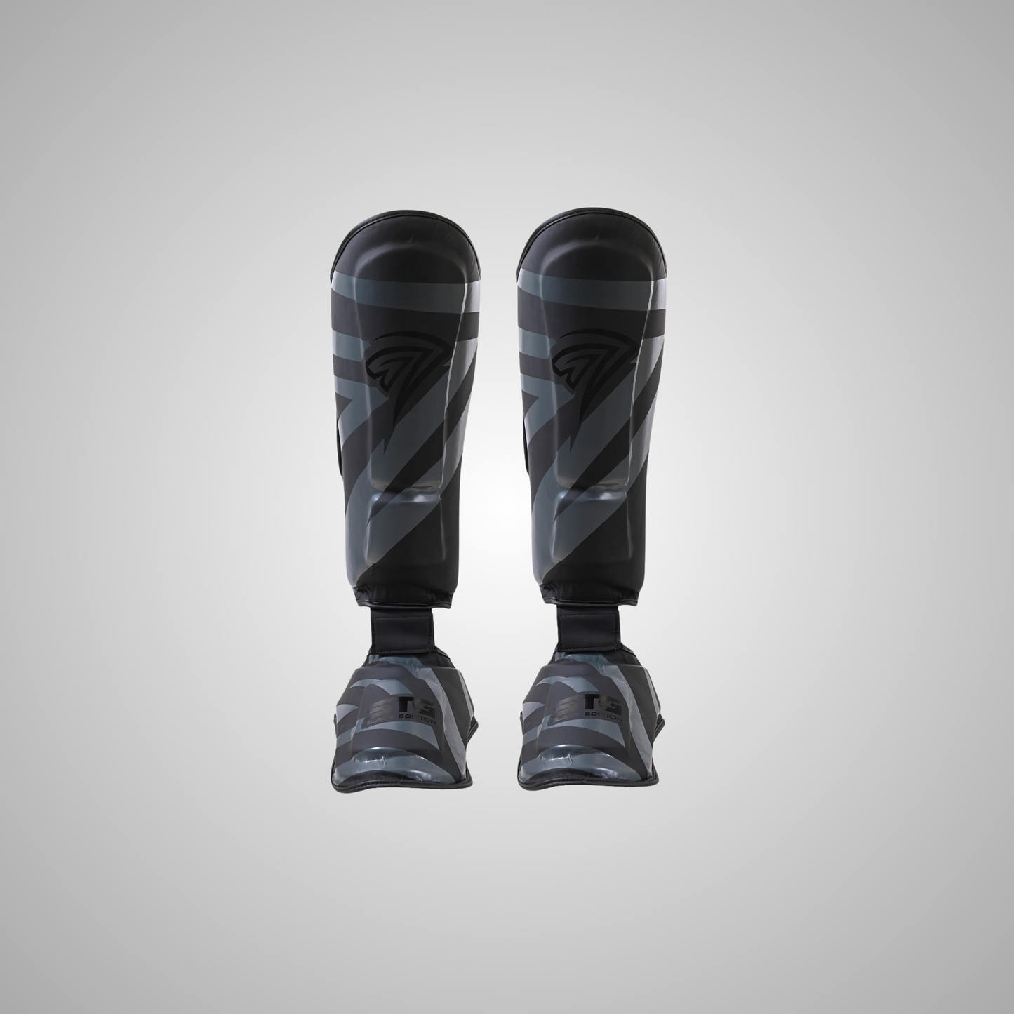 STG Shin guards with removable feet Black Edition