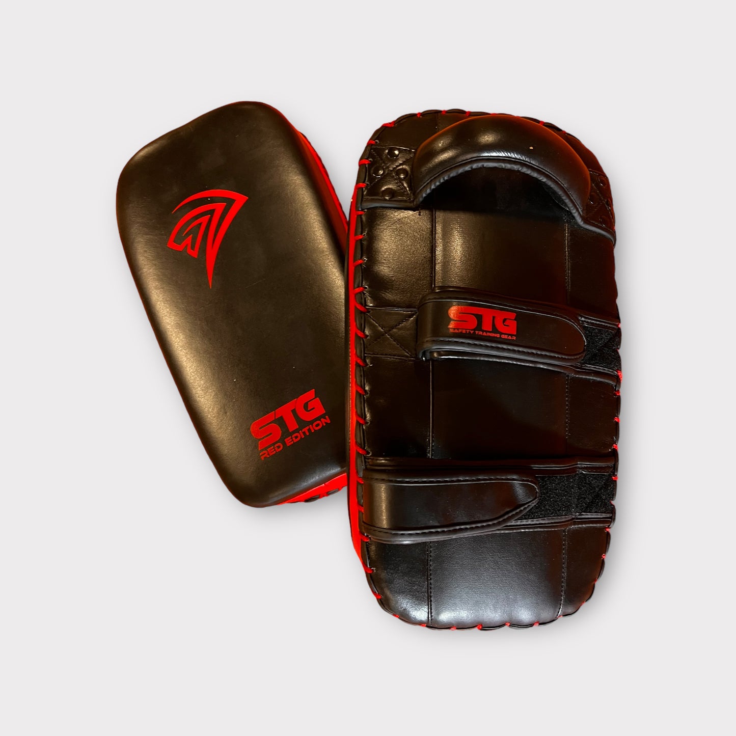 STG Leather Thai Pads Red Edition Pair